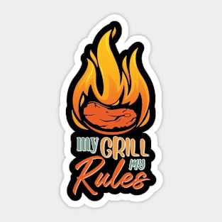 My Grill My Rules Sticker